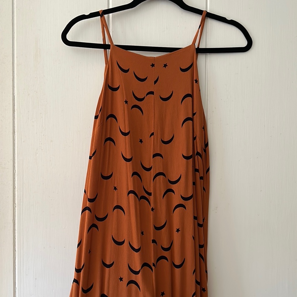 Ava Sky Orange and Black Jumpsuit - Picture 3 of 6